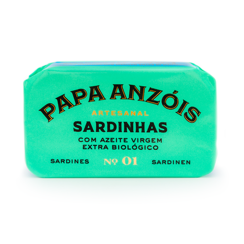 Sardinės su ekologišku pirmojo spaudimo alyvuogių aliejumi | Papa Anzóis – priekinis vaizdas | Beata Nicholson