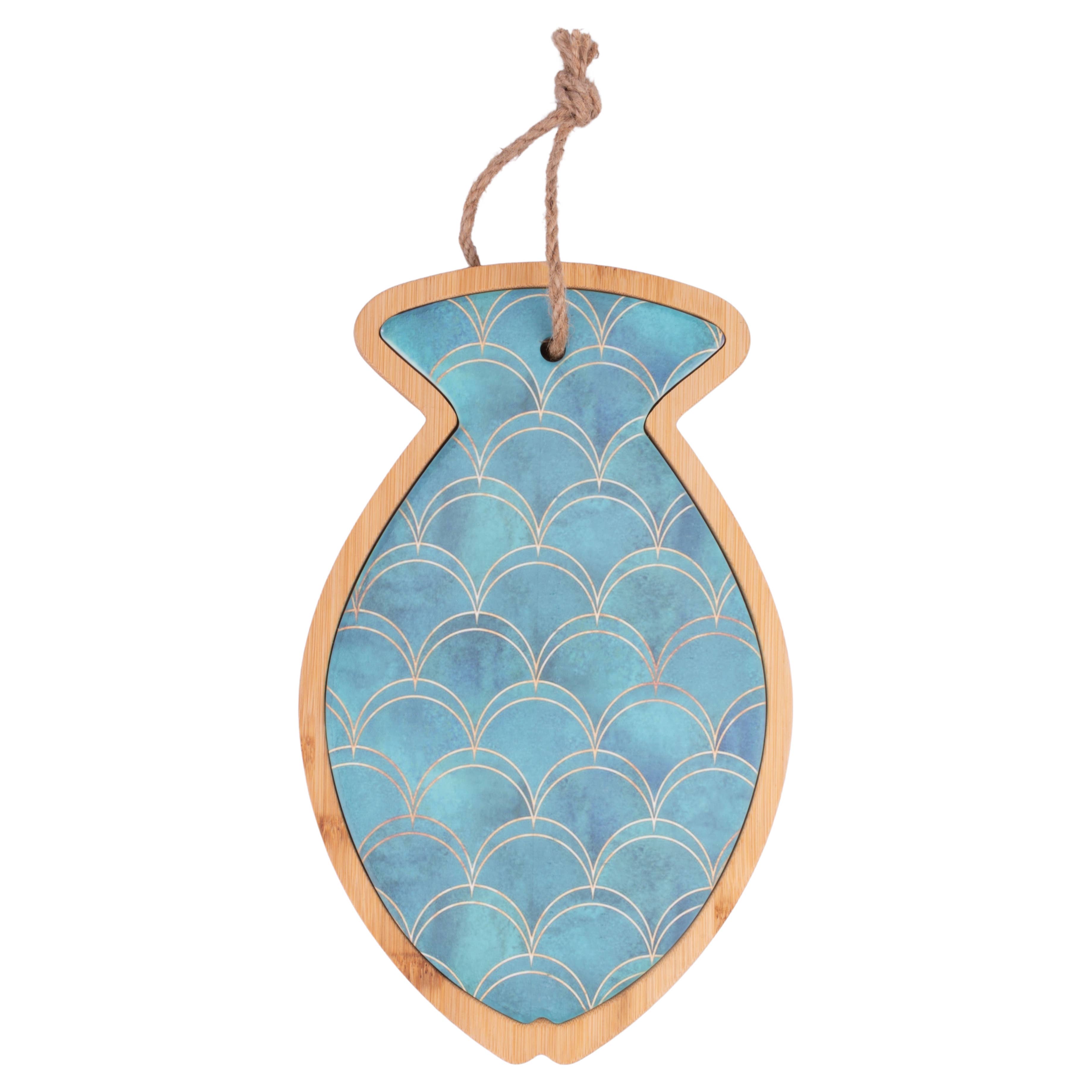 Ocean fish cutting board 27.7×17 cm ceramic/bamboo, assorted set of 3 VdE Tivoli 1996