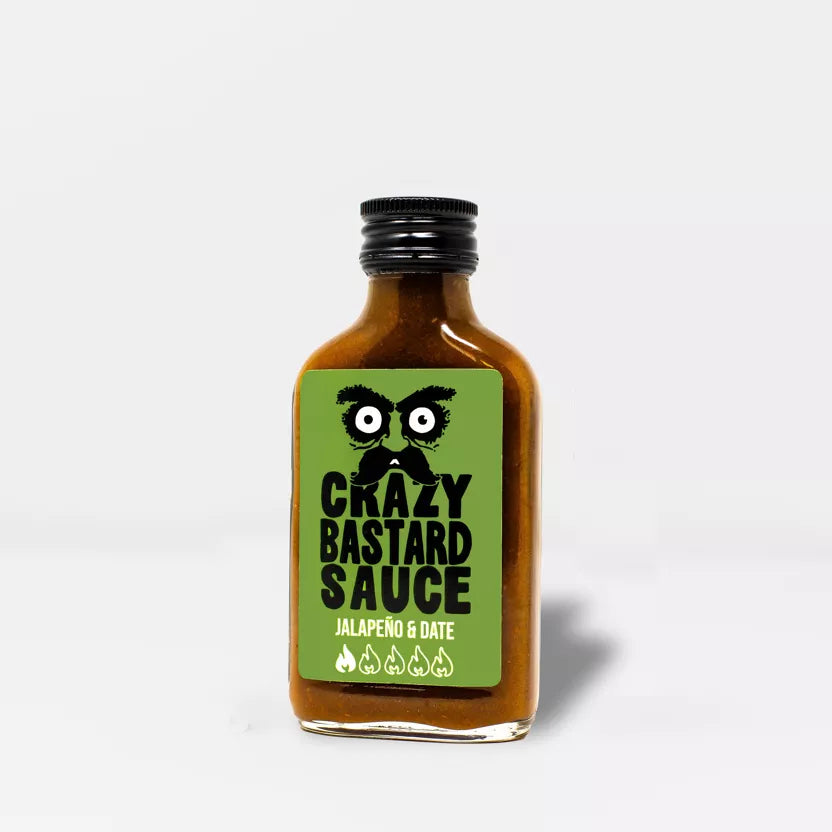 Crazy Bastard aštrus padažas - jalapeno ir datulių 100 ml – priekinis vaizdas | Beata Nicholson