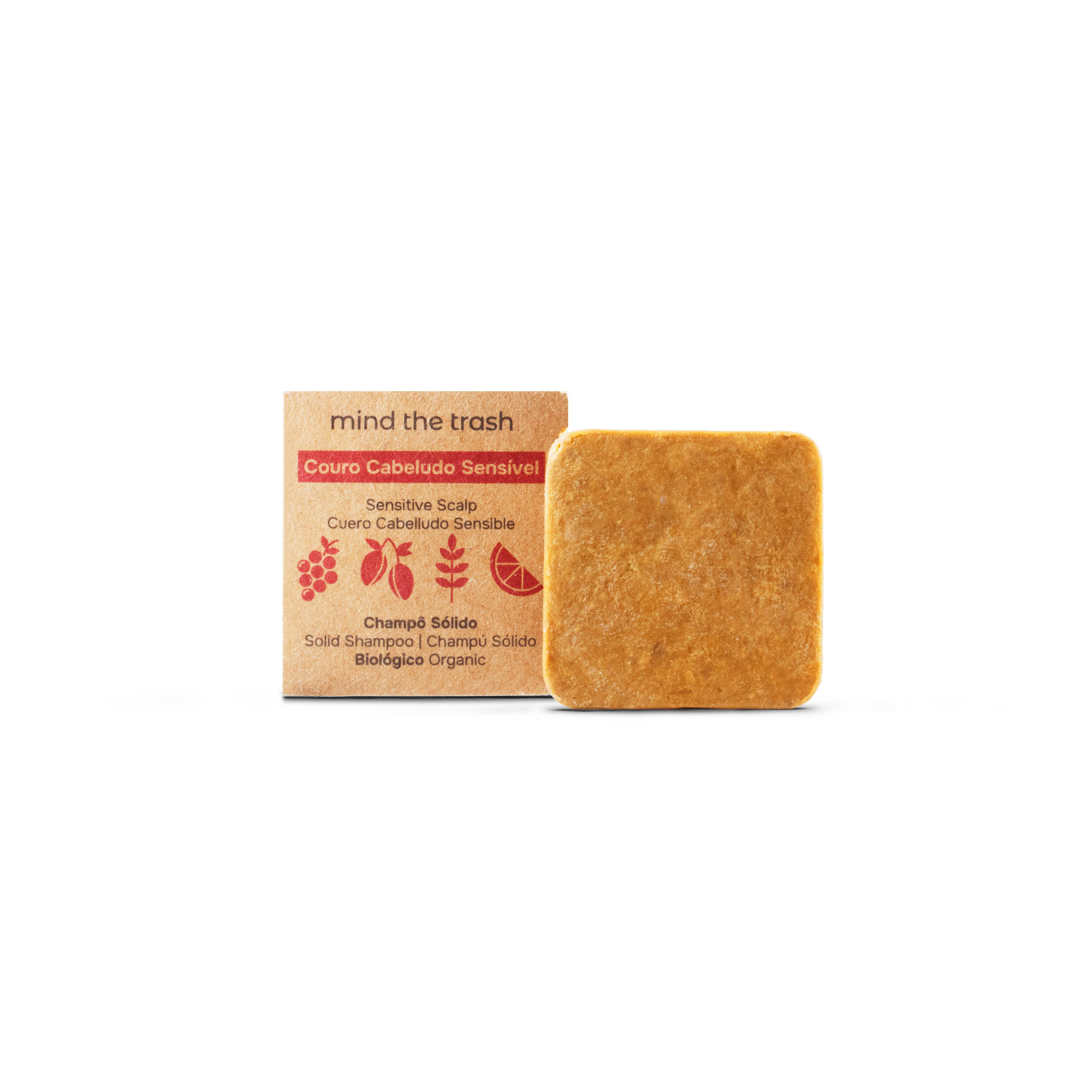 Solid Shampoo Sensitive Scalp Travel Size - Mind The Trash – priekinis vaizdas | Beata Nicholson
