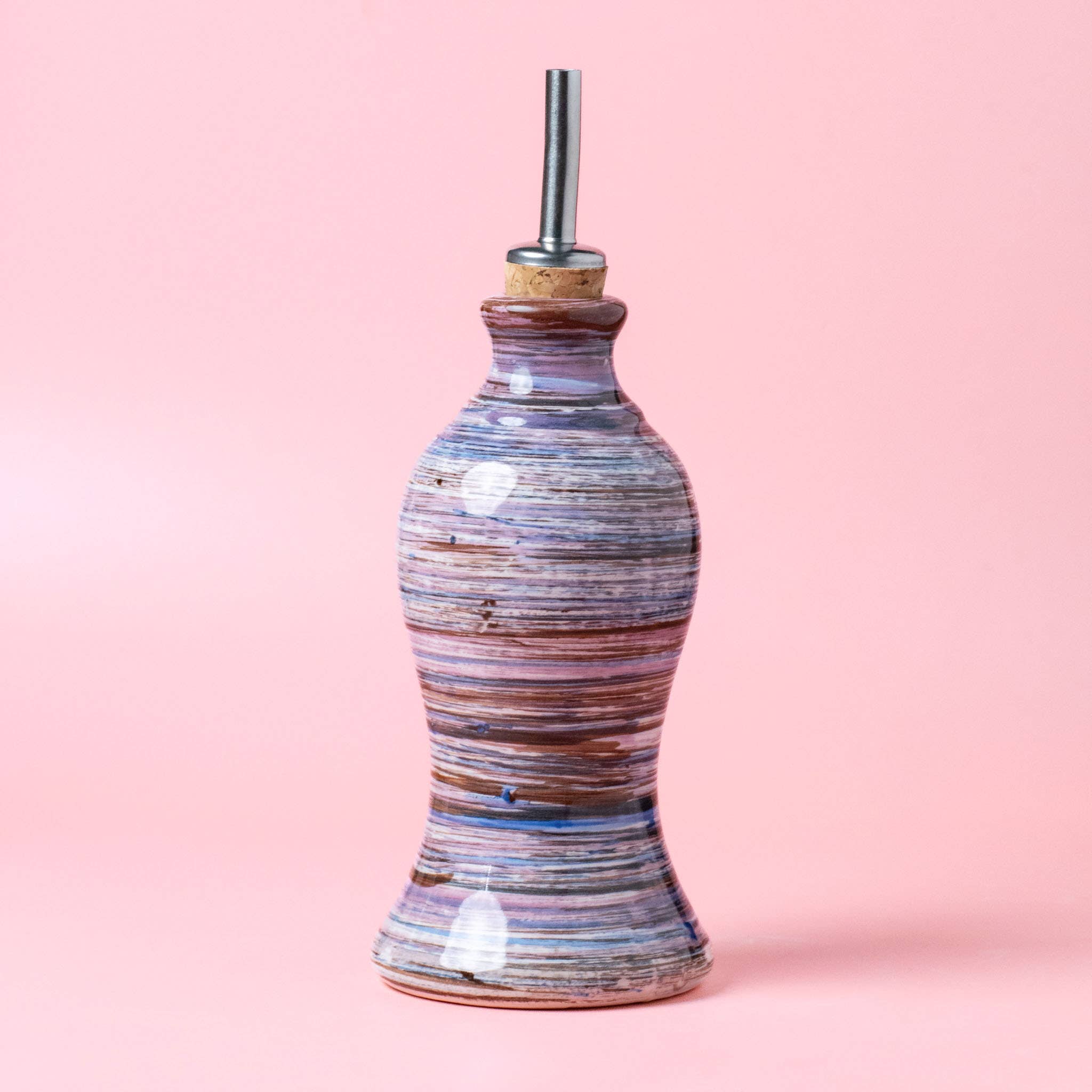 Rankų darbo keraminiai aliejaus buteliai 300ml