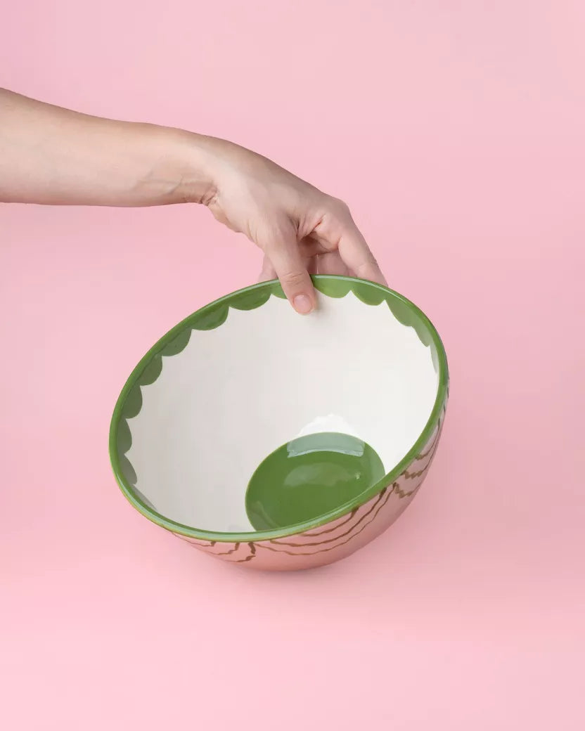 Keraminis salotų dubuo 1,5 l - 21 cm / Vintažinis namų dekoras - Roots kolekcija – detalės vaizdas | Beata Nicholson