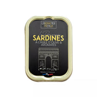 Sardinės alyvuogių aliejuje su prieskoniais | „La Parisienne“ – priekinis vaizdas | Beata Nicholson