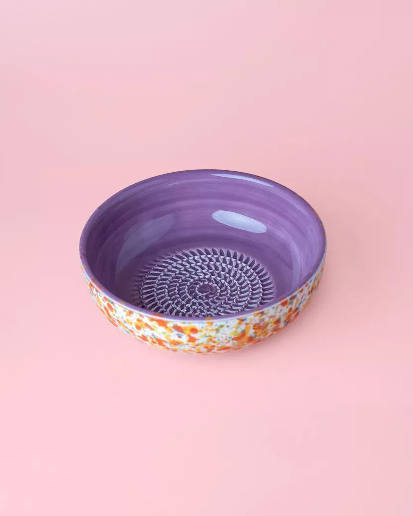 Vidutinė keraminė tarkavimo lėkštė / Violetinis