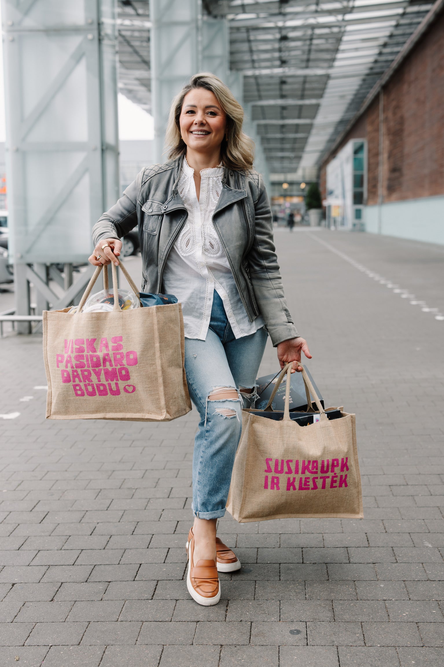 Džiuto krepšys "Viskas pasidaro darymo būdu"