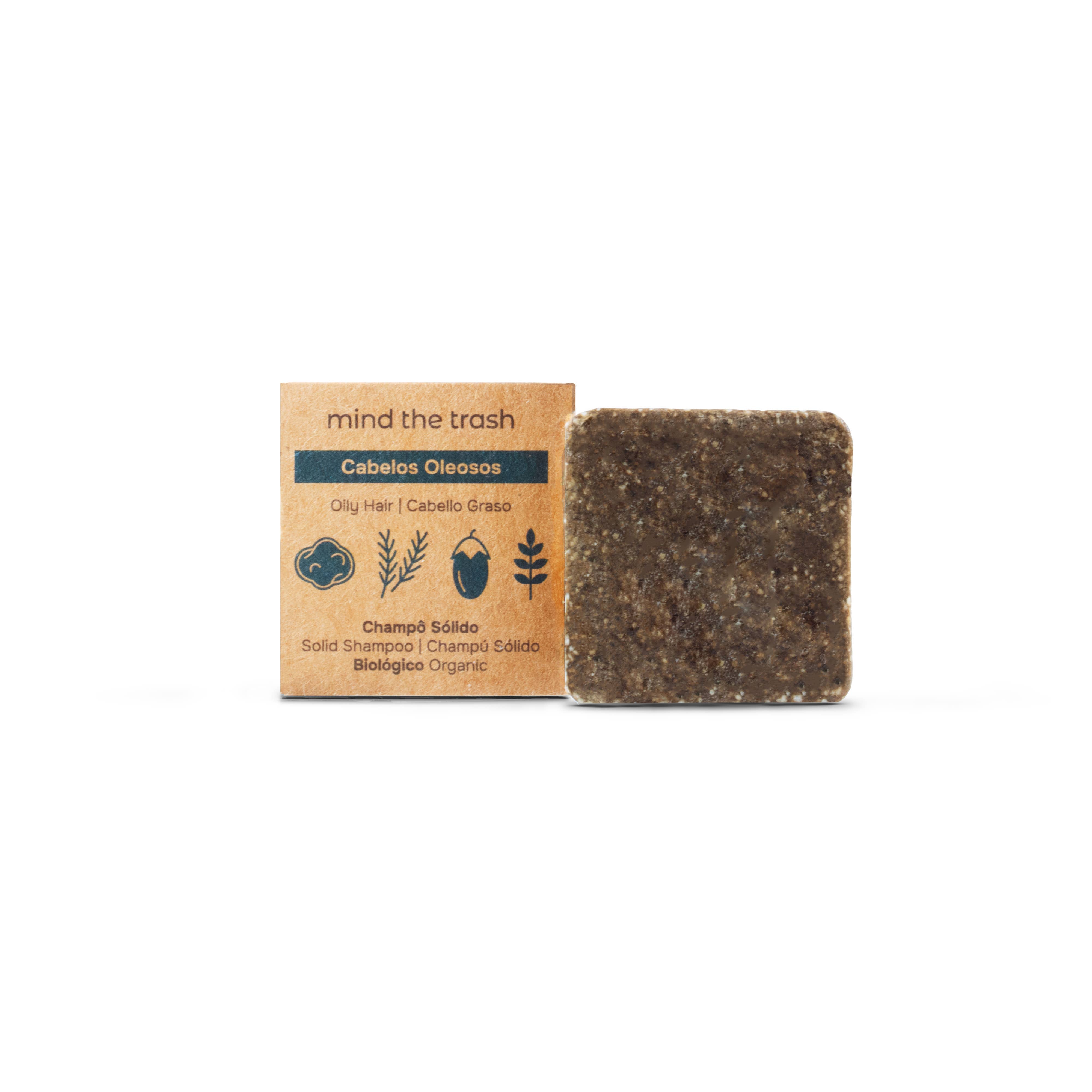 Solid Shampoo Oily Hair Travel Size – Mind The Trash – priekinis vaizdas | Beata Nicholson