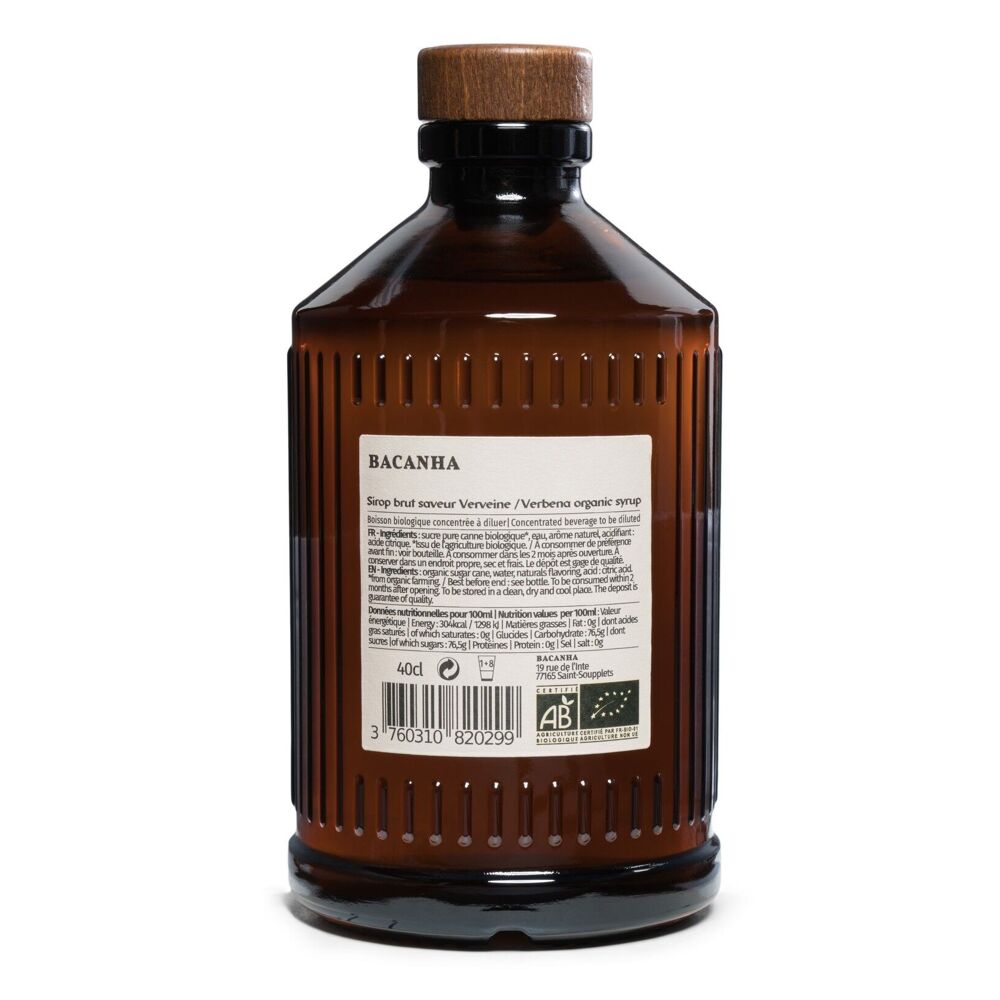 Natūralus verbenų sirupas - ekologiškas - 400 ml | Bacanha Bacanha