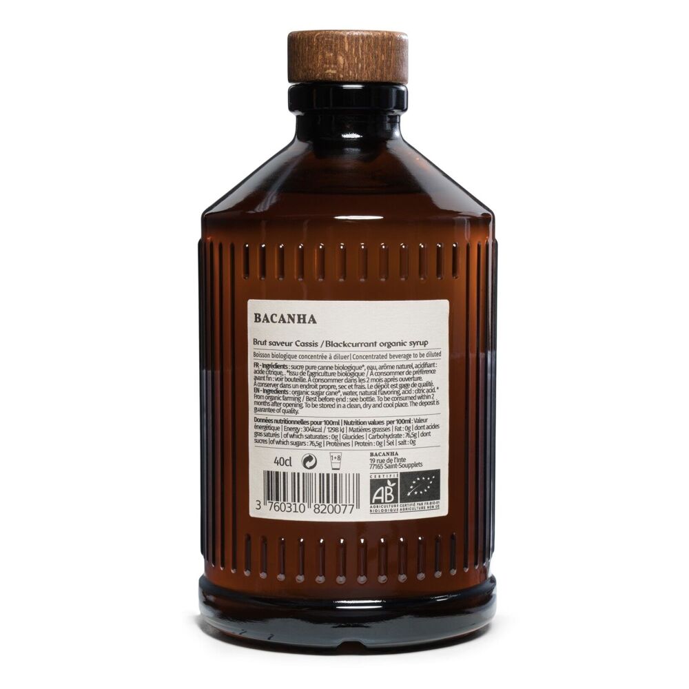 Natūralus juodųjų serbentų sirupas - ekologiškas - 400 ml | Bacanha Bacanha