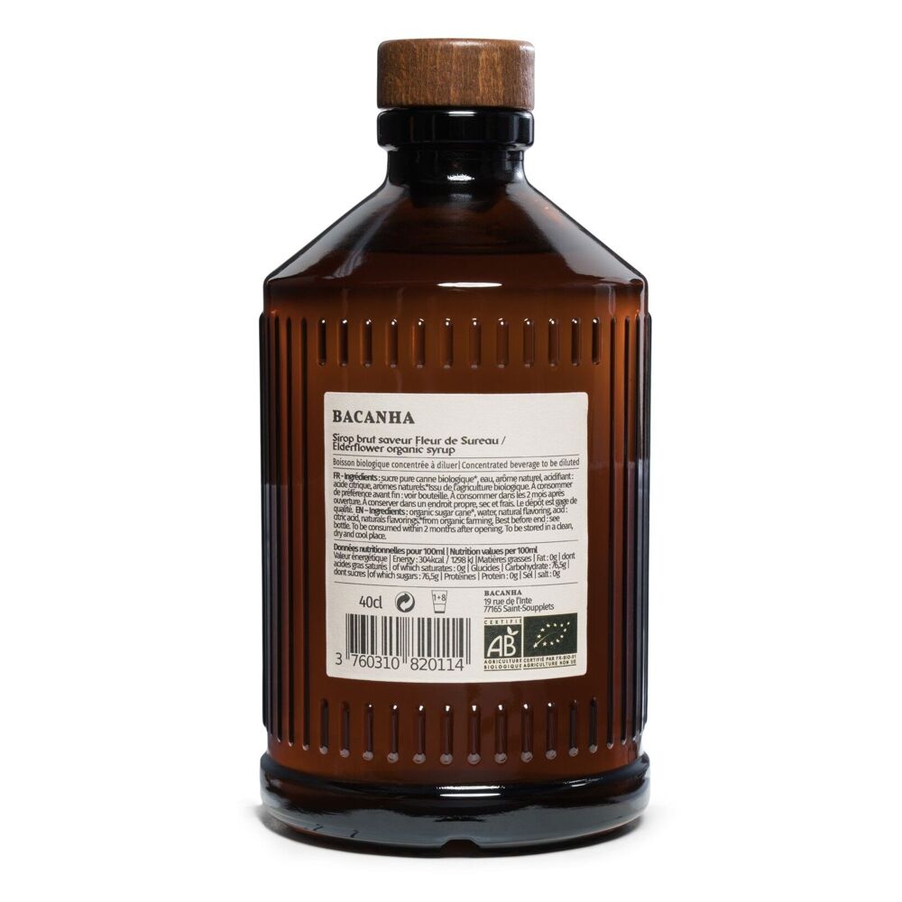 Natūralus šeivamedžių žiedų sirupas - ekologiškas - 400 ml | Bacanha Bacanha