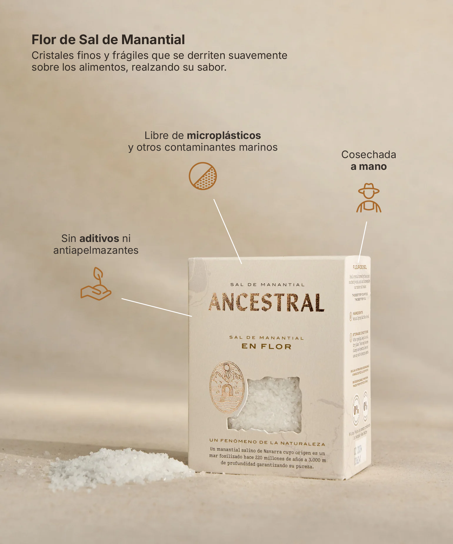 Ypatingo grynumo šaltinio druska | Ancestral 180g