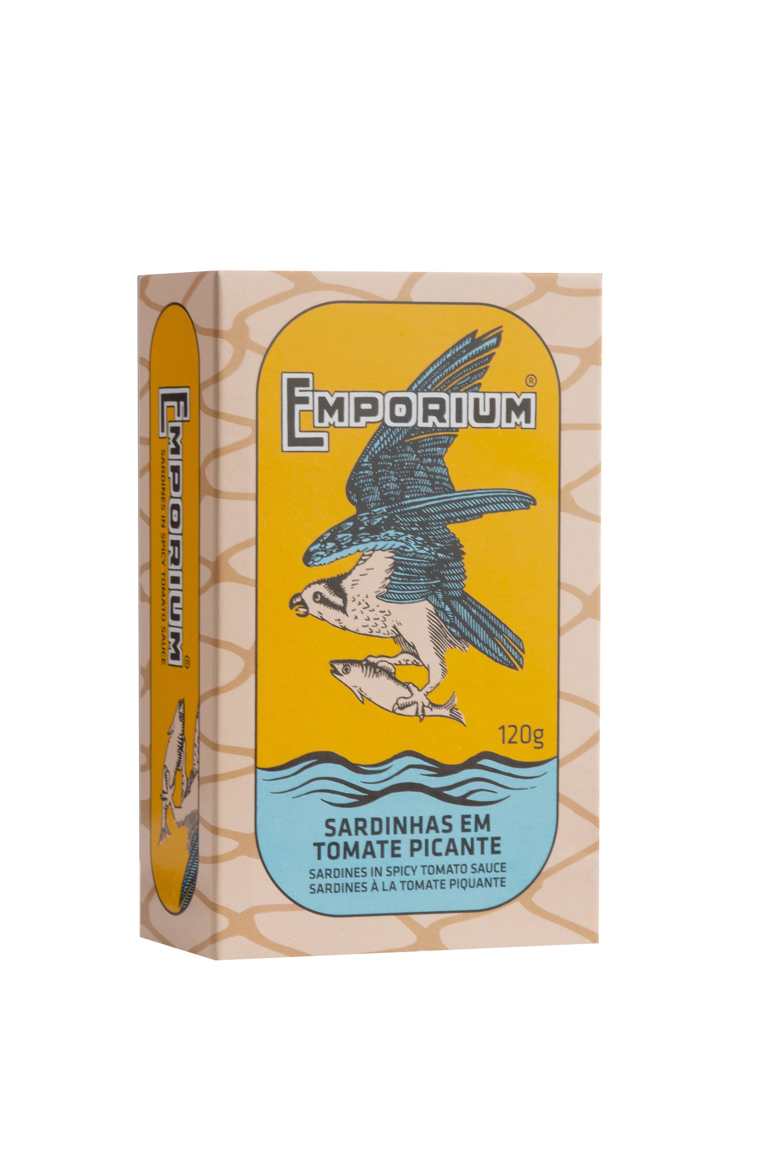 Aštrių pomidorų ir sardines „Emporium“, 120 g