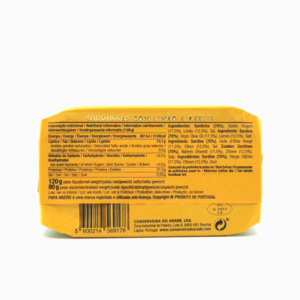 Sardinės su citrina ir alyvuogių aliejumi | Papa Anzóis