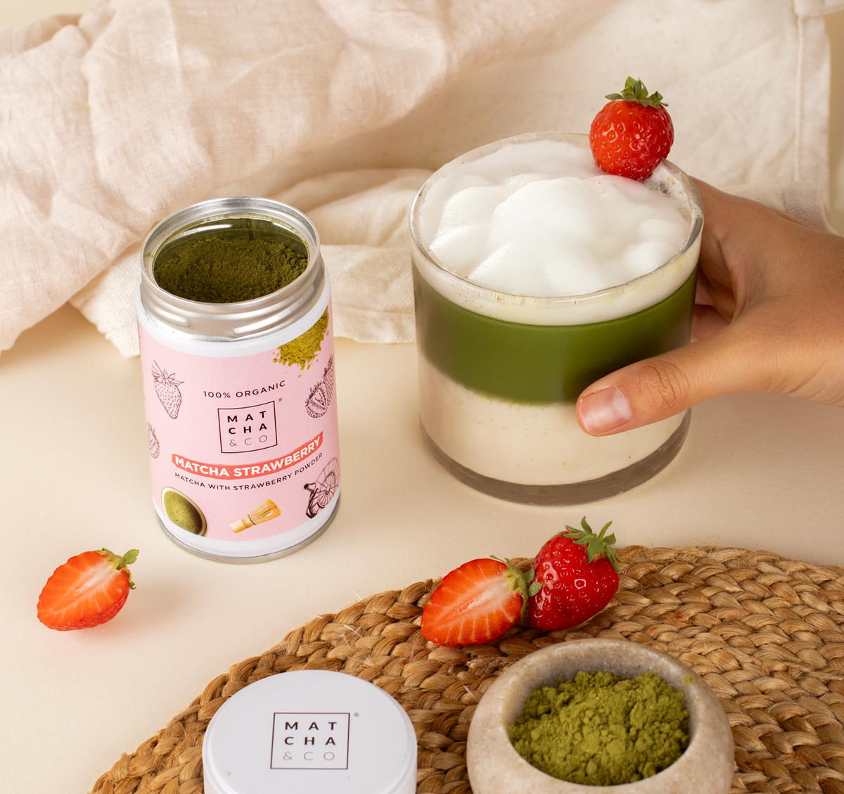 Ekologiška matcha su braškėmis, 80 g – 5 nuotrauka | Beata Nicholson