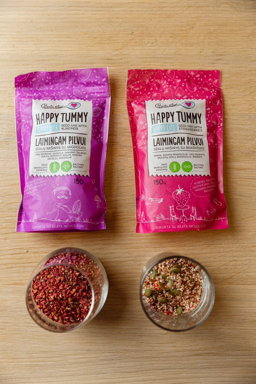 "Beatos virtuvė" Sėklų mišinys su braškemis "Laimingam Pilvui” 150g
