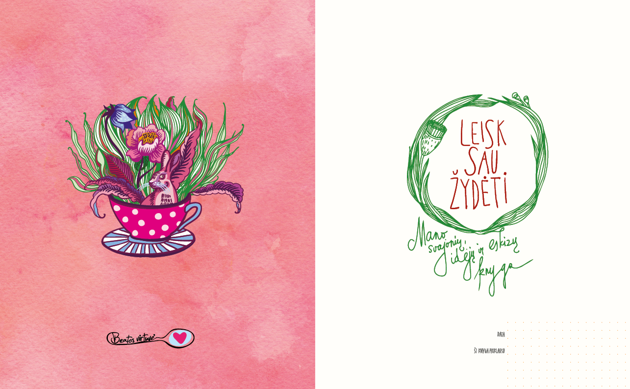 Subtilaus dizaino užrašų knygelė dienoraščiui