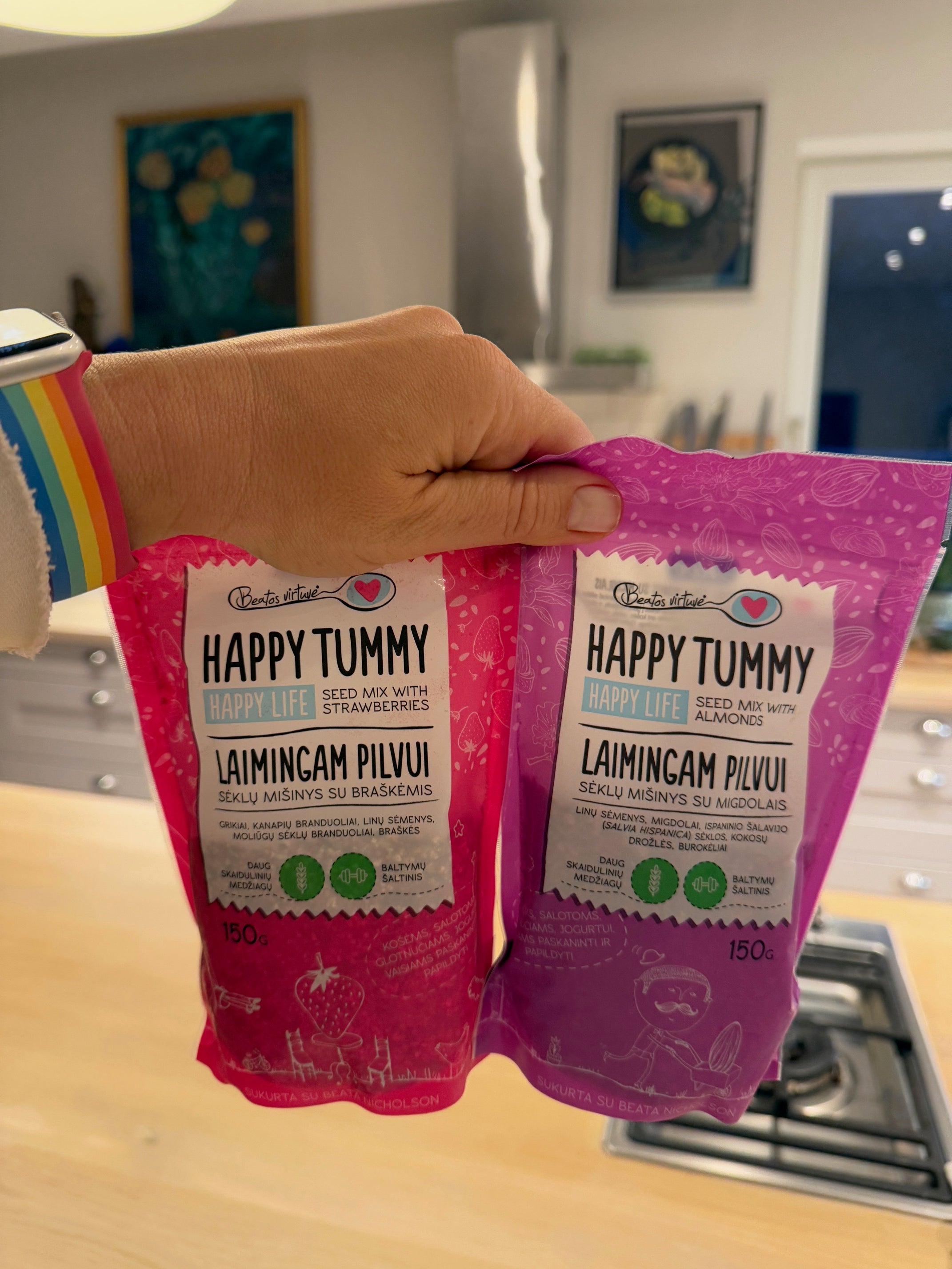 "Beatos virtuvė" Sėklų mišinys su braškemis "Laimingam Pilvui” 150g