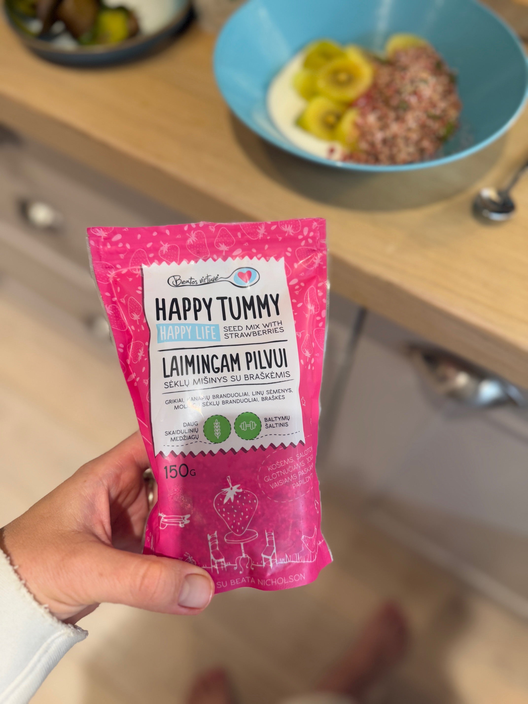 "Beatos virtuvė" Sėklų mišinys su braškemis "Laimingam Pilvui” 150g