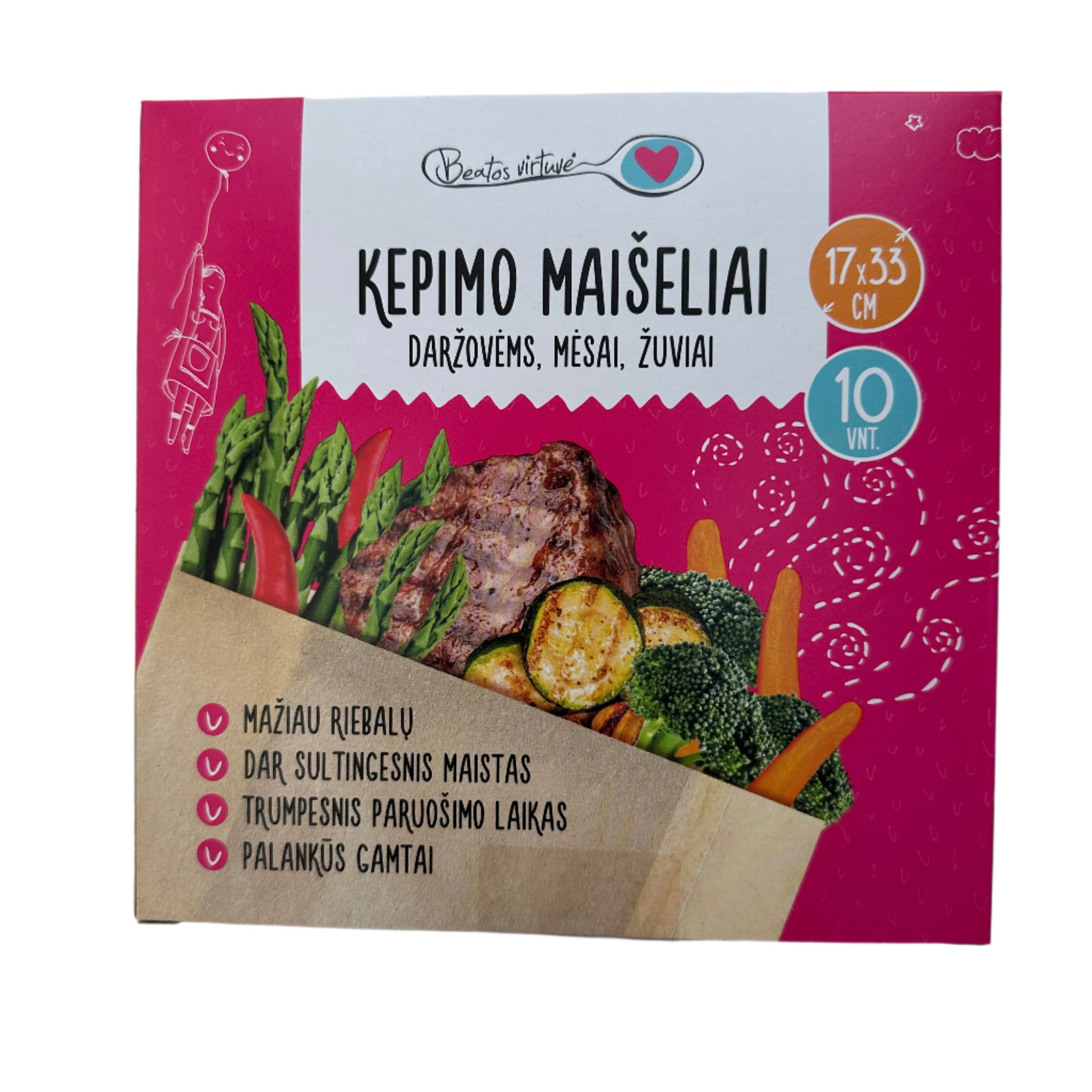 Beatos Virtuvė Kepimo Maišeliai (patiekalams)