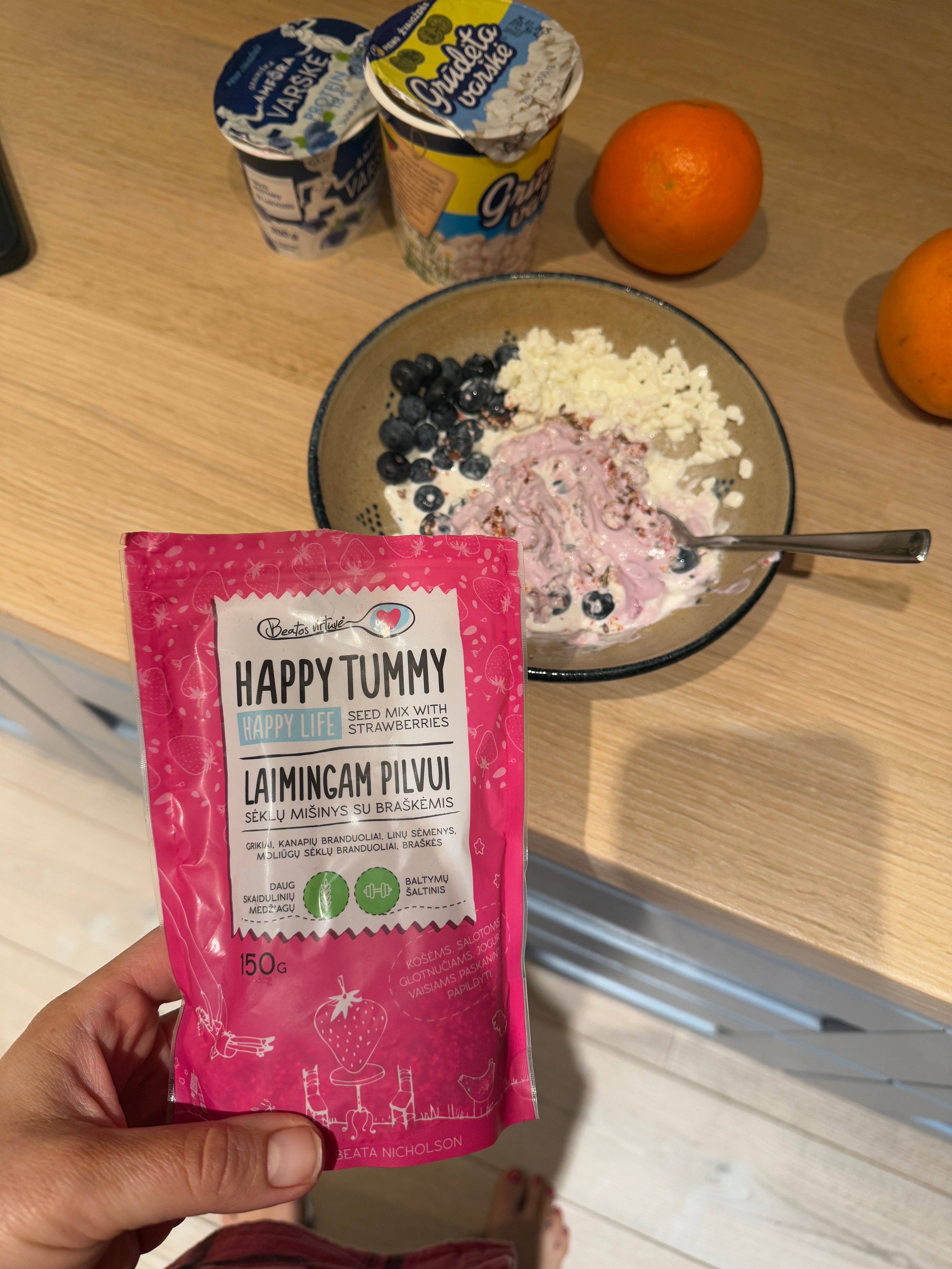 "Beatos virtuvė" Sėklų mišinys su braškemis "Laimingam Pilvui” 150g