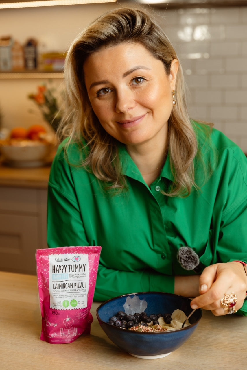 "Beatos virtuvė" Sėklų mišinys su braškemis "Laimingam Pilvui” 150g