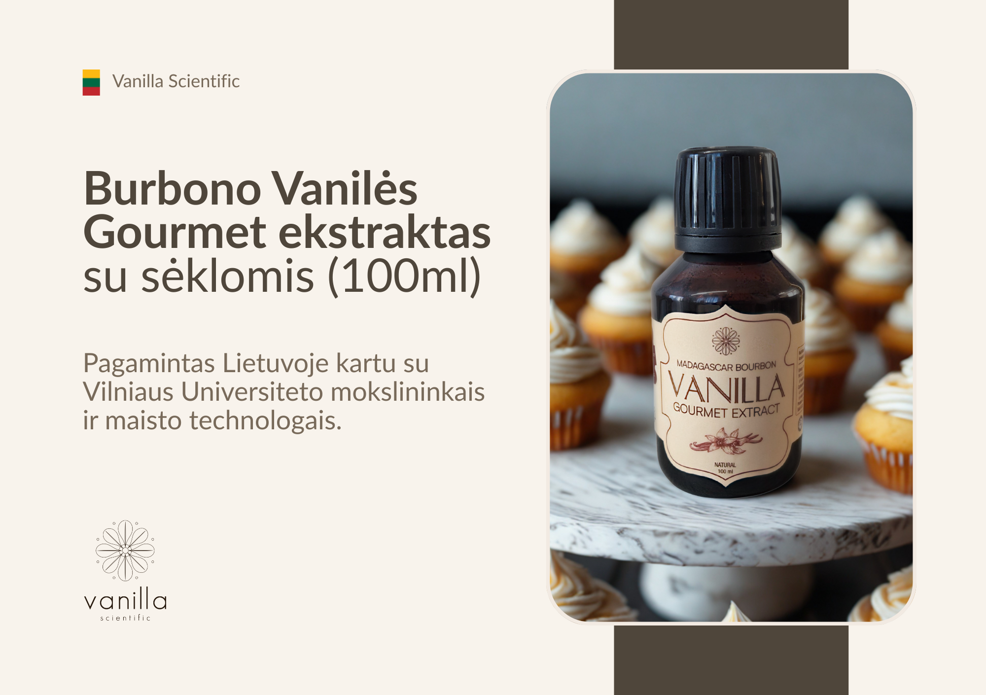 Burbono vanilės gurmaniškas ekstraktas su sėklytėmis