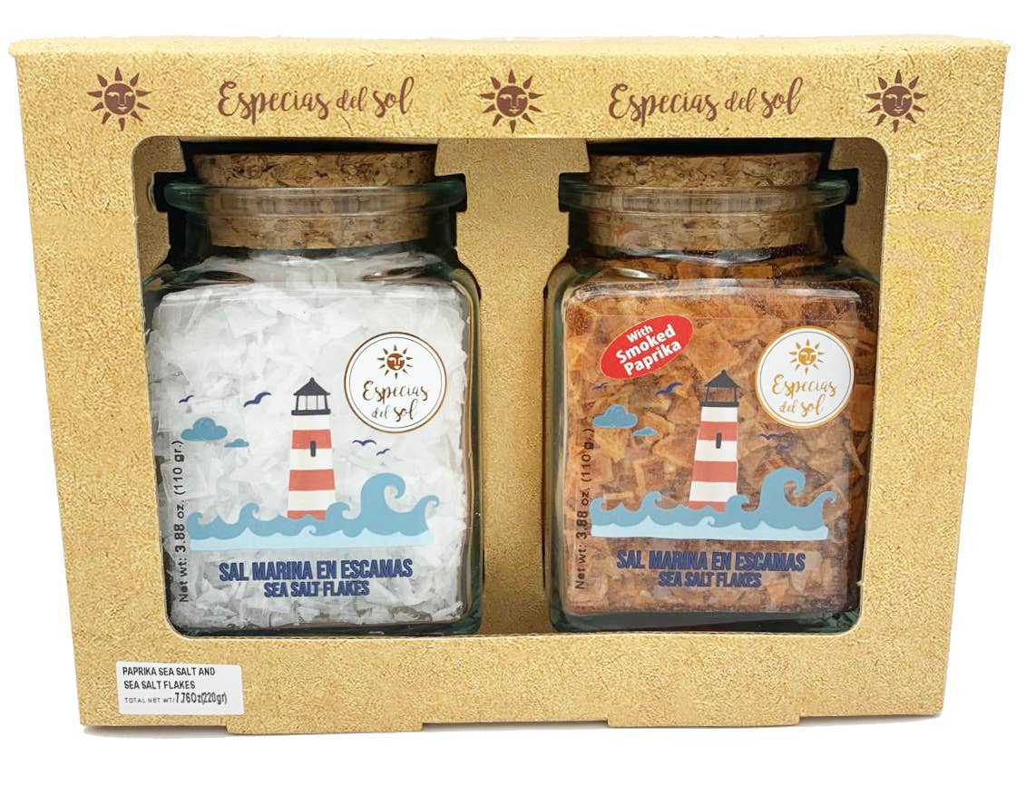 Natūrali ir paprikos druska dribsniuose rinkinys