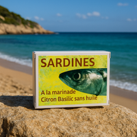 Sardinės su citrina ir baziliku, be aliejaus | CAPITAINE NAT – galinis vaizdas | Beata Nicholson