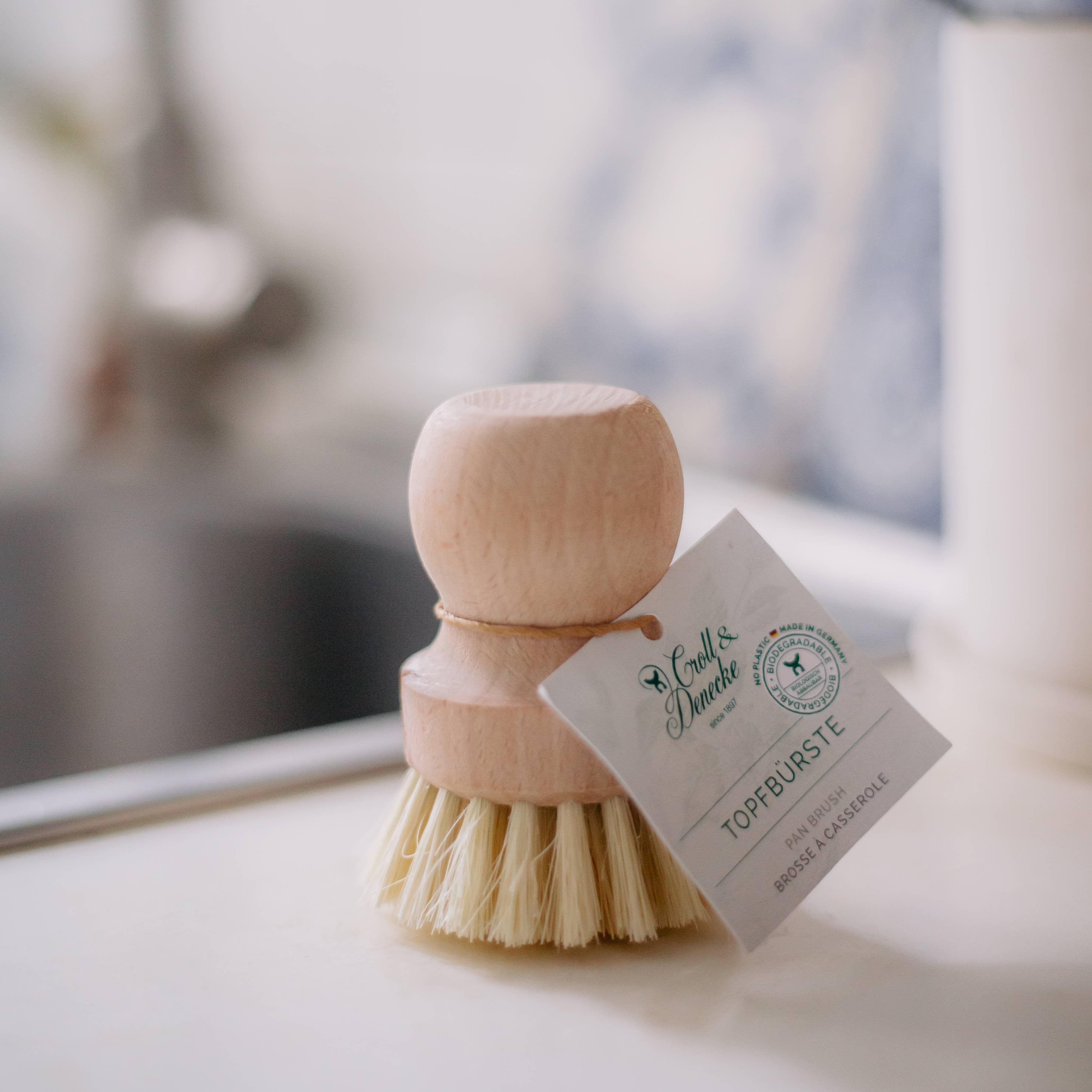 Natūralus indų plovimo šepetys