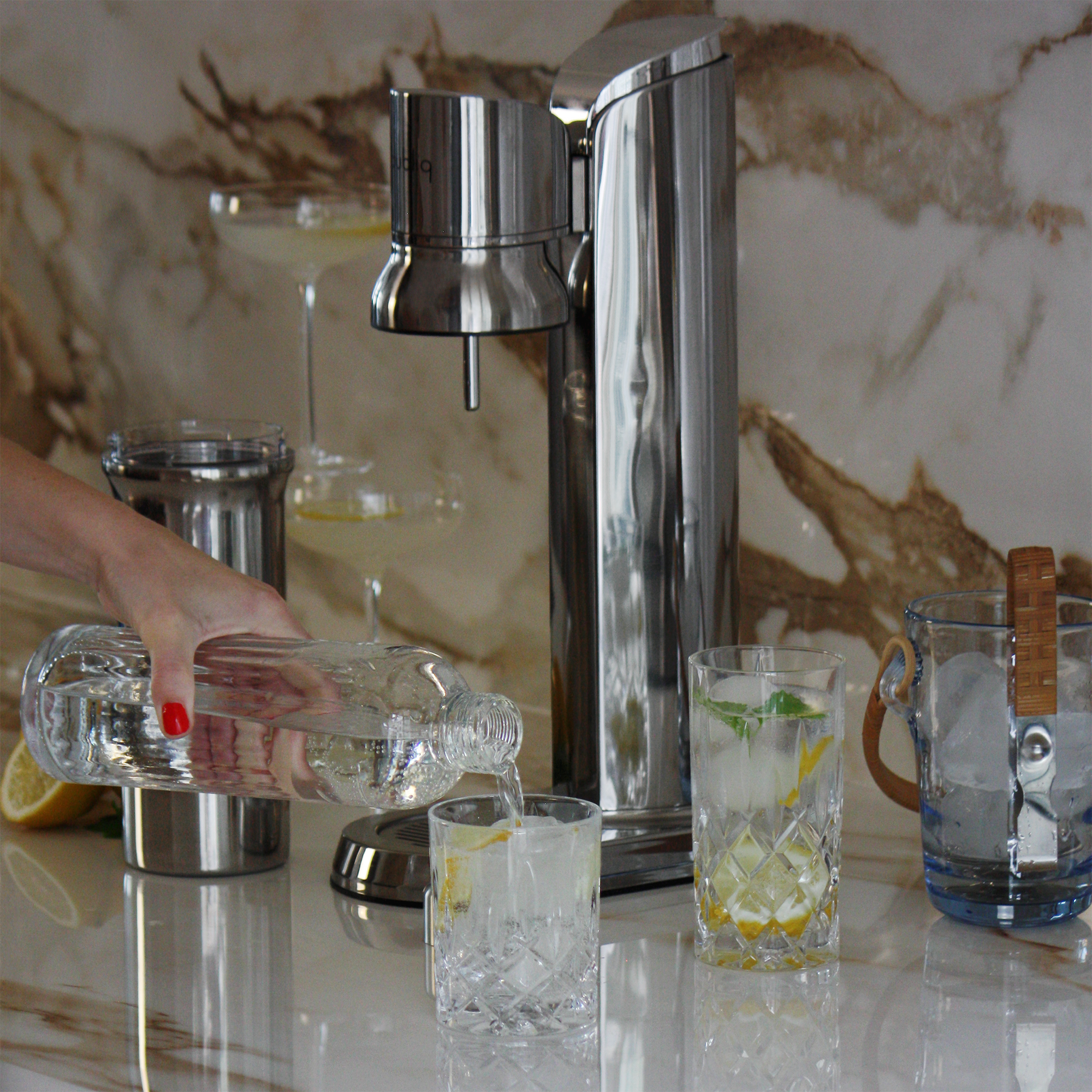 Bubliq glass carbonator - Steel - Sparkling water maker bubliq