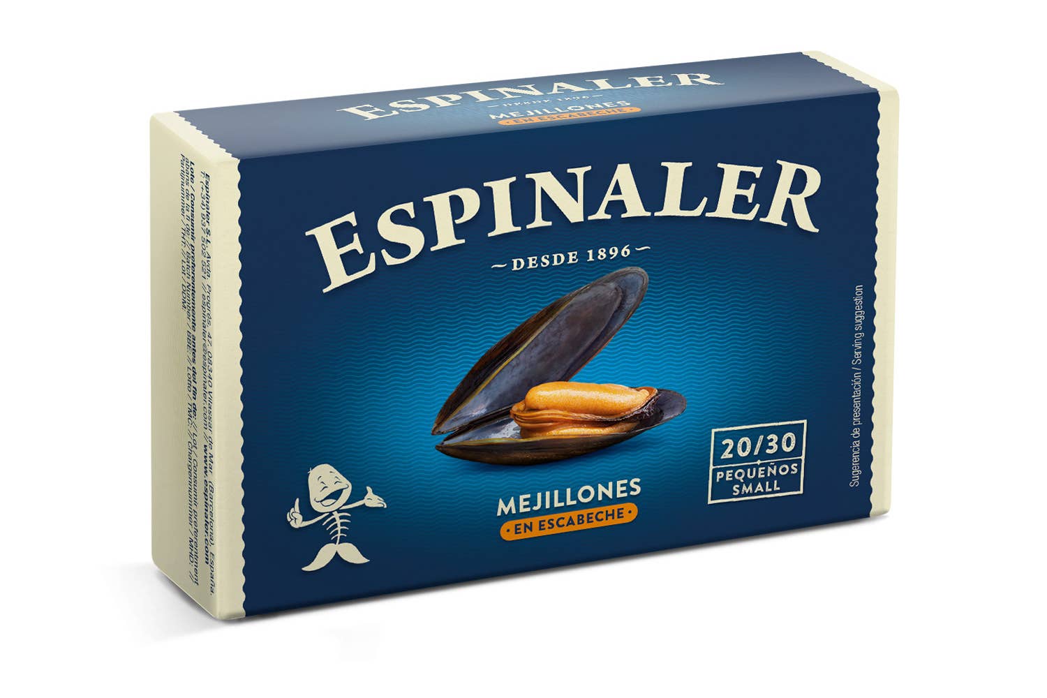 ESPINALER OL-120 Pickled Mussels 20/30 pieces – priekinis vaizdas | Beata Nicholson