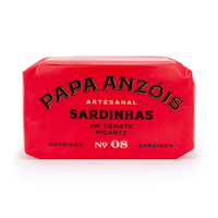 Sardinės aštriuose pomidoruose | Papa Anzóis – priekinis vaizdas | Beata Nicholson