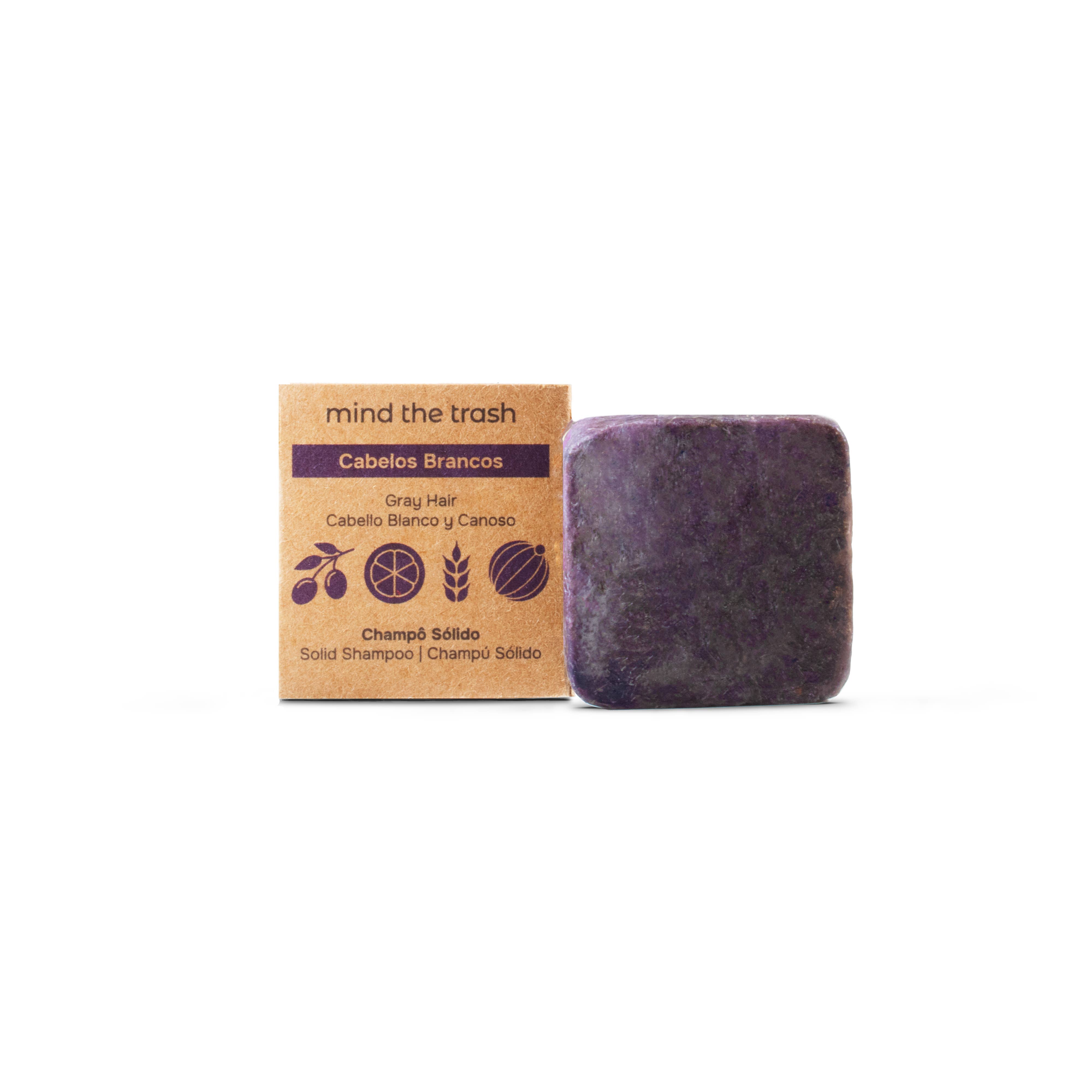 Solid Shampoo White Hair Travel Size – Mind The Trash – priekinis vaizdas | Beata Nicholson