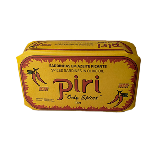 Sardinės aštriame alyvuogių aliejuje Ypač aštrios Piri (HOT) 120 g | Ampinhal – produkto nuotrauka | Beata Nicholson