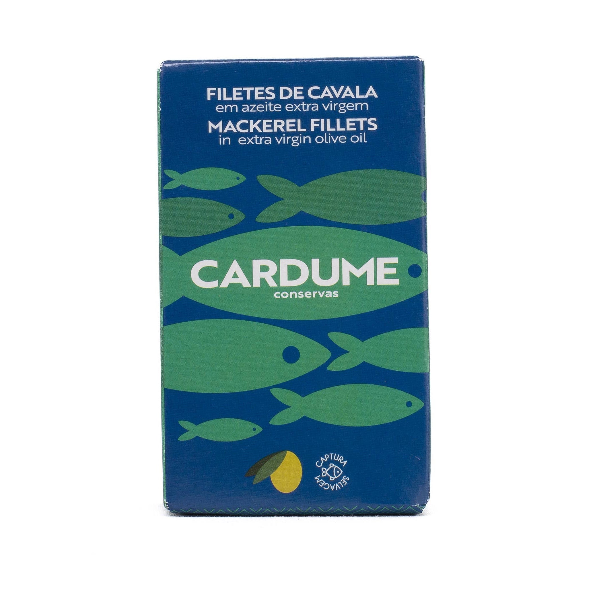 Mackerel fillets in Extra virgin olive oil Conservas Cardume
